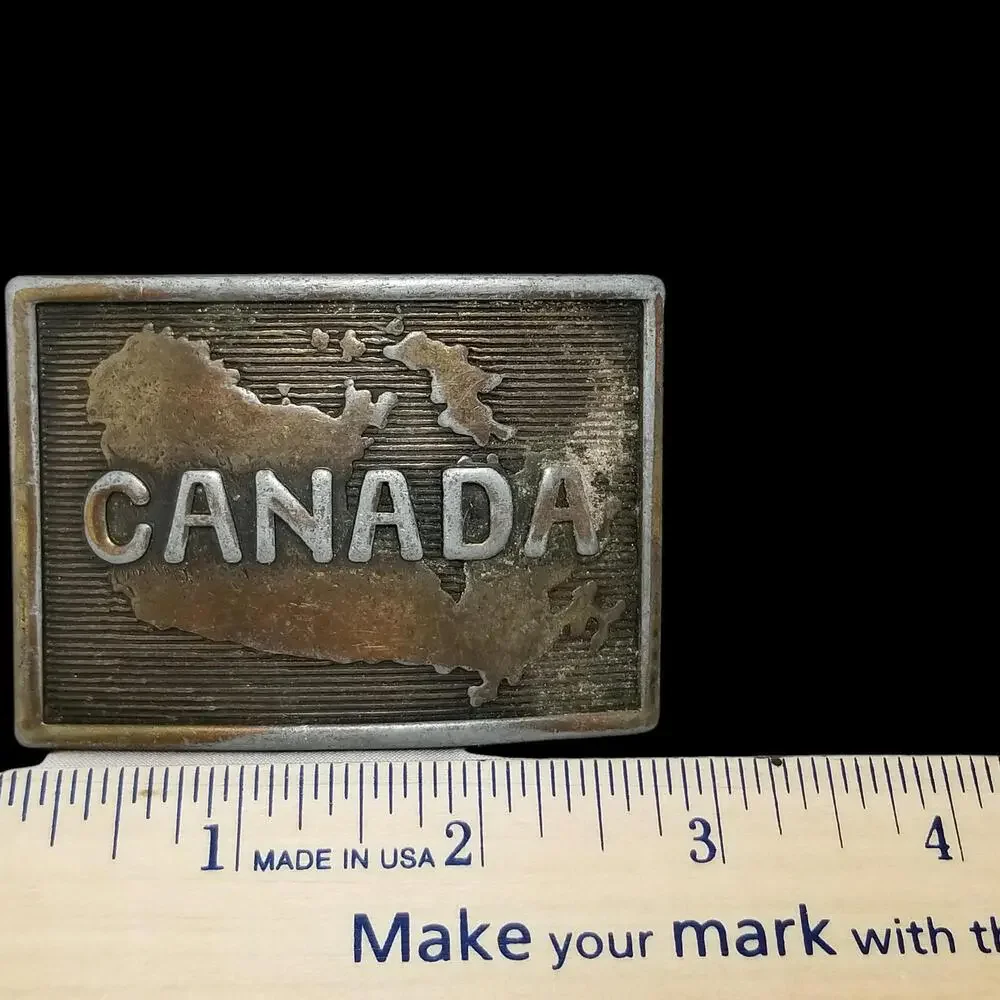 Vintage‎ Belt Buckle Map Of Country Of Canada